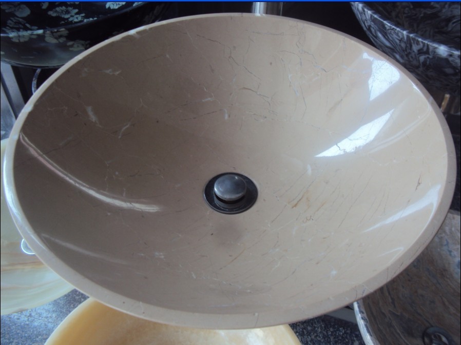 Oval marble sink